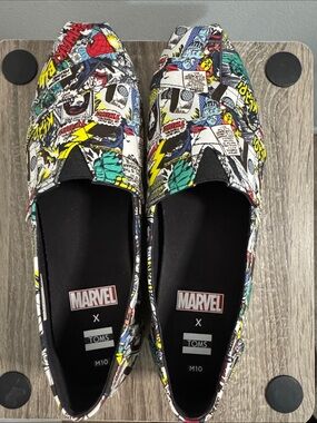 Marvel x TOMS Comic Pop Print Slip-On Shoes US Men’s 10